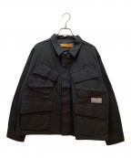 studio sevenスタジオセブン）の古着「Asymmetry Work Shirt」｜ブラック