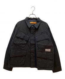 studio seven（スタジオセブン）の古着「Asymmetry Work Shirt」｜ブラック
