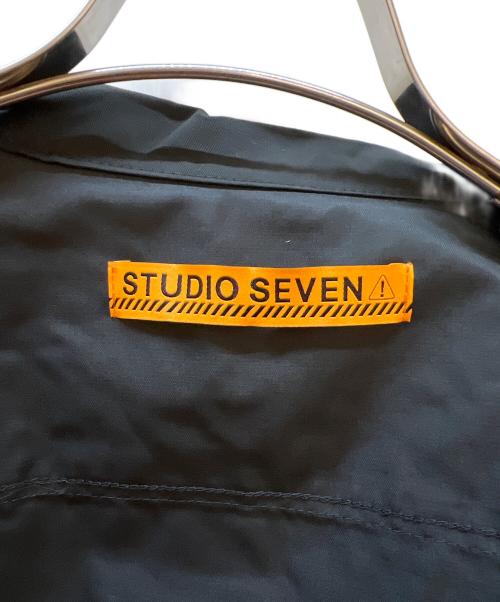 studio seven（スタジオセブン）studio seven (スタジオセブン) Asymmetry Work Shirt ブラック サイズ:M 未使用品の古着・服飾アイテム