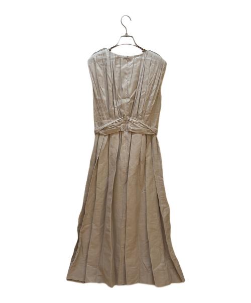 LANVIN en Bleu（ランバンオンブルー）LANVIN en Bleu (ランバンオンブルー) ノースリーブワンピース ベージュ サイズ:36 未使用品の古着・服飾アイテム