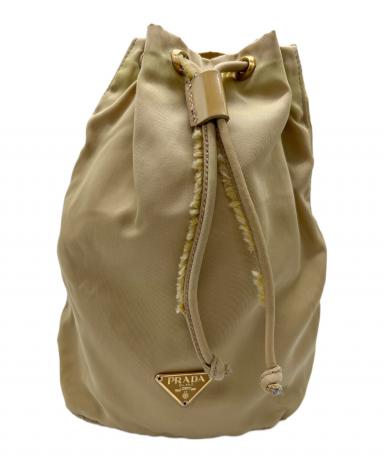 中古・古着通販】PRADA (プラダ) 巾着ポーチ ブラウン｜ブランド・古着