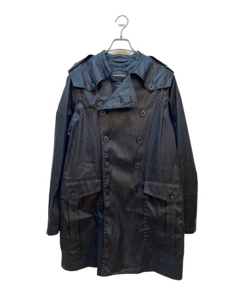 EMPORIO ARMANI（エンポリオ アルマーニ）EMPORIO ARMANI (エンポリオ アルマーニ) トレンチコート ブラック サイズ:48の古着・服飾アイテム