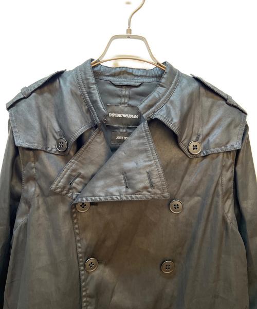 EMPORIO ARMANI（エンポリオ アルマーニ）EMPORIO ARMANI (エンポリオ アルマーニ) トレンチコート ブラック サイズ:48の古着・服飾アイテム
