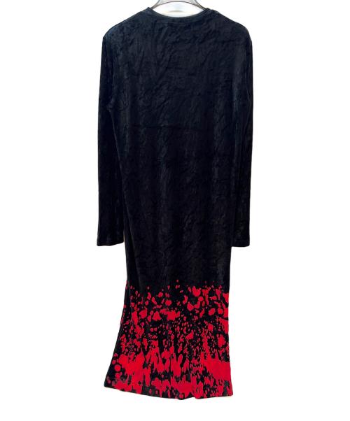 tricot COMME des GARCONS（トリココムデギャルソン）tricot COMME des GARCONS (トリココムデギャルソン) 長袖ワンピース ブラック×レッド サイズ:不明の古着・服飾アイテム