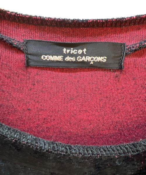 tricot COMME des GARCONS（トリココムデギャルソン）tricot COMME des GARCONS (トリココムデギャルソン) 長袖ワンピース ブラック×レッド サイズ:不明の古着・服飾アイテム
