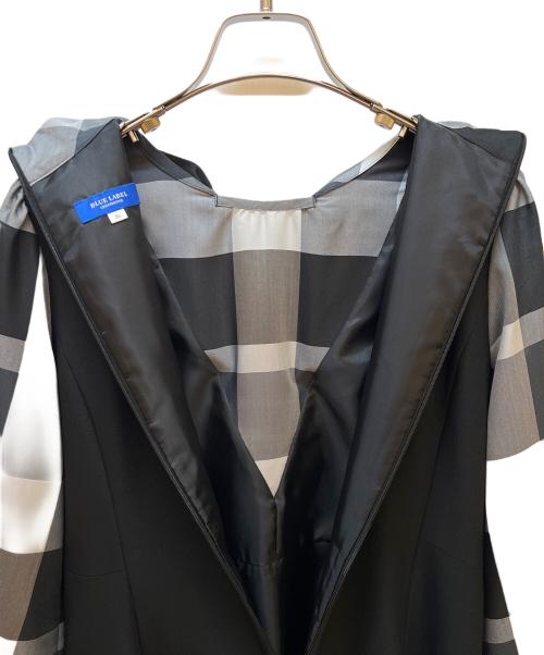 BLUE LABEL CRESTBRIDGE（ブルーレーベルクレストブリッジ）BLUE LABEL CRESTBRIDGE (ブルーレーベルクレストブリッジ) 長袖ワンピース ブラック サイズ:36の古着・服飾アイテム