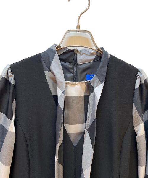 BLUE LABEL CRESTBRIDGE（ブルーレーベルクレストブリッジ）BLUE LABEL CRESTBRIDGE (ブルーレーベルクレストブリッジ) 長袖ワンピース ブラック サイズ:36の古着・服飾アイテム