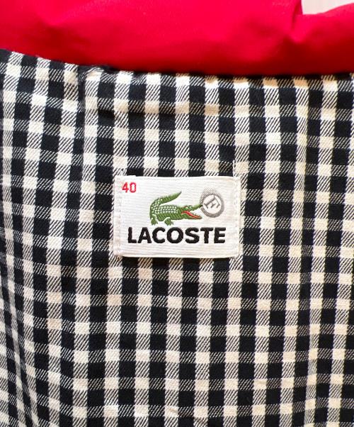 LACOSTE（ラコステ）LACOSTE (ラコステ) ステンカラーコート レッド サイズ:40 未使用品の古着・服飾アイテム