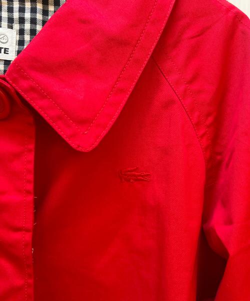 LACOSTE（ラコステ）LACOSTE (ラコステ) ステンカラーコート レッド サイズ:40 未使用品の古着・服飾アイテム