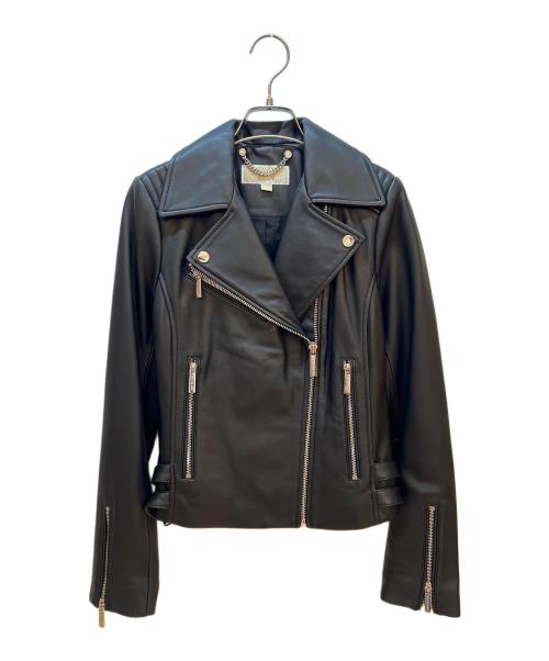 MICHAEL KORS（マイケル・コース）MICHAEL KORS (マイケル・コース) ライダースジャケット ブラック サイズ:XSの古着・服飾アイテム