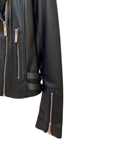 MICHAEL KORS（マイケル・コース）MICHAEL KORS (マイケル・コース) ライダースジャケット ブラック サイズ:XSの古着・服飾アイテム