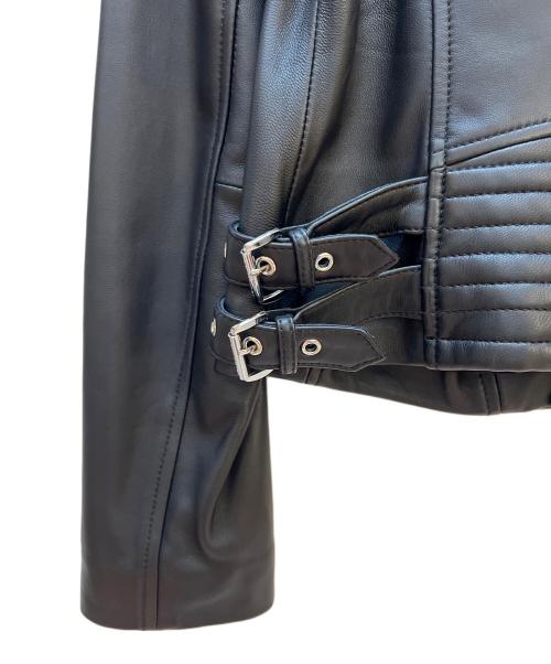 MICHAEL KORS（マイケル・コース）MICHAEL KORS (マイケル・コース) ライダースジャケット ブラック サイズ:XSの古着・服飾アイテム