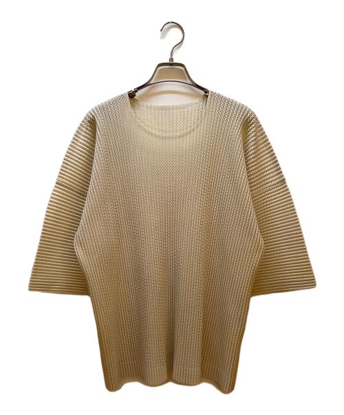 HOMME PLISSE ISSEY MIYAKE（オム プリッセ イッセイ ミヤケ）HOMME PLISSE ISSEY MIYAKE (オム プリッセ イッセイ ミヤケ) Tシャツ ベージュ サイズ:2の古着・服飾アイテム