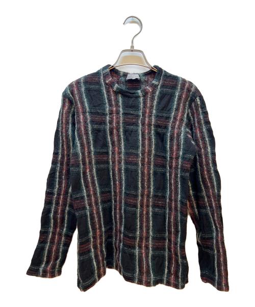 COMME des GARCONS HOMME（コムデギャルソン オム）COMME des GARCONS HOMME (コムデギャルソン オム) 厚手ニット グリーン×レッド サイズ:Mの古着・服飾アイテム