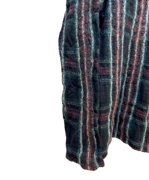 COMME des GARCONS HOMME（コムデギャルソン オム）COMME des GARCONS HOMME (コムデギャルソン オム) 厚手ニット グリーン×レッド サイズ:Mの古着・服飾アイテム