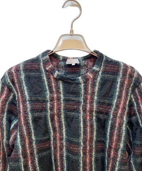 COMME des GARCONS HOMME（コムデギャルソン オム）COMME des GARCONS HOMME (コムデギャルソン オム) 厚手ニット グリーン×レッド サイズ:Mの古着・服飾アイテム