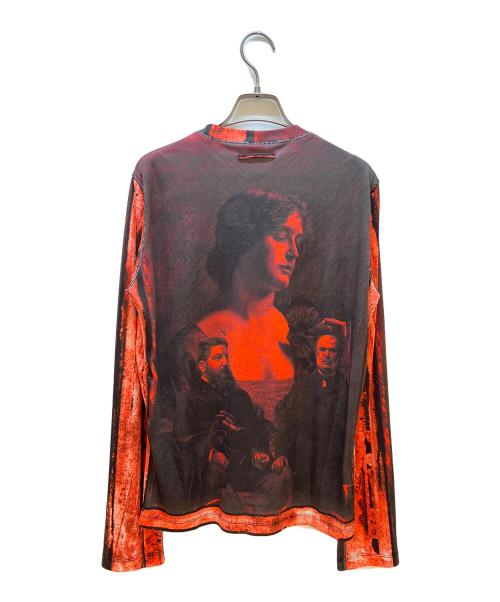 Jean Paul Gaultier homme（ジャンポールゴルチェオム）Jean Paul Gaultier homme (ジャンポールゴルチェオム) 長袖カットソー ブラック×レッド サイズ:不明の古着・服飾アイテム