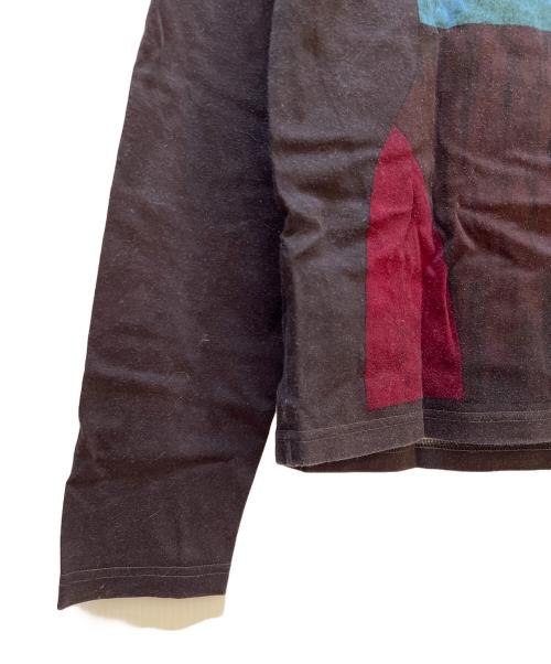 JUNIOR GAULTIER（ジュニアゴルチエ）JUNIOR GAULTIER (ジュニアゴルチエ) 長袖カットソー ブラウン×マルチカラー サイズ:84-92の古着・服飾アイテム