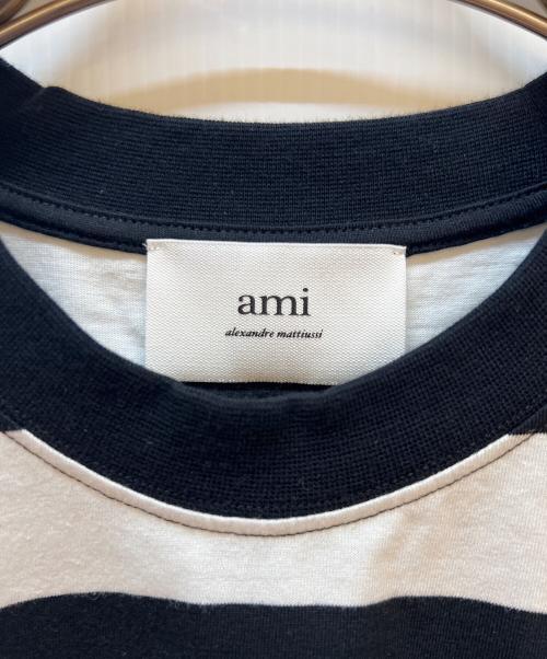 AMI Alexandre Mattiussi（アミアレクサンドルマテュッシ）AMI Alexandre Mattiussi (アミアレクサンドルマテュッシ) Tシャツ ホワイト×ブラック サイズ:Sの古着・服飾アイテム