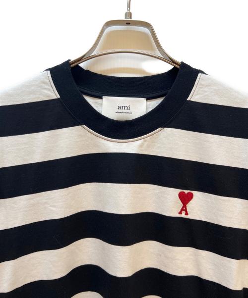 AMI Alexandre Mattiussi（アミアレクサンドルマテュッシ）AMI Alexandre Mattiussi (アミアレクサンドルマテュッシ) Tシャツ ホワイト×ブラック サイズ:Sの古着・服飾アイテム