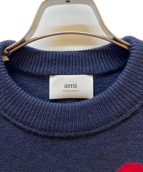 AMI Alexandre Mattiussi（アミアレクサンドルマテュッシ）AMI Alexandre Mattiussi (アミアレクサンドルマテュッシ) 厚手ニット ネイビー サイズ:Sの古着・服飾アイテム