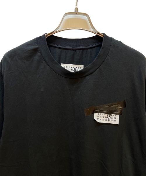 MM6 Maison Margiela（エムエムシックスメゾンマルジェラ）MM6 Maison Margiela (エムエムシックスメゾンマルジェラ) テープドラベルTee ブラック サイズ:Sの古着・服飾アイテム