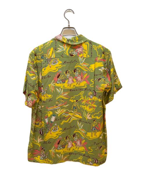 BEAMS（ビームス）BEAMS (ビームス) Sun Surf (サンサーフ) アロハシャツ グリーン×イエロー サイズ:Sの古着・服飾アイテム
