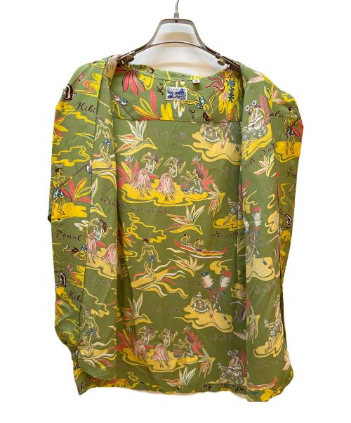 BEAMS（ビームス）BEAMS (ビームス) Sun Surf (サンサーフ) アロハシャツ グリーン×イエロー サイズ:Sの古着・服飾アイテム