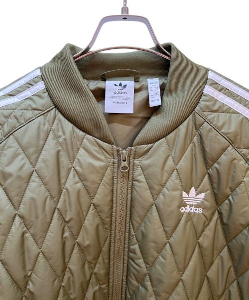 adidas（アディダス）adidas (アディダス) キルティングジャケット オリーブ サイズ:2XLの古着・服飾アイテム