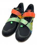 NEW BALANCEニューバランス）の古着「ローカットスニーカー」｜ブラック×グリーン×オレンジ