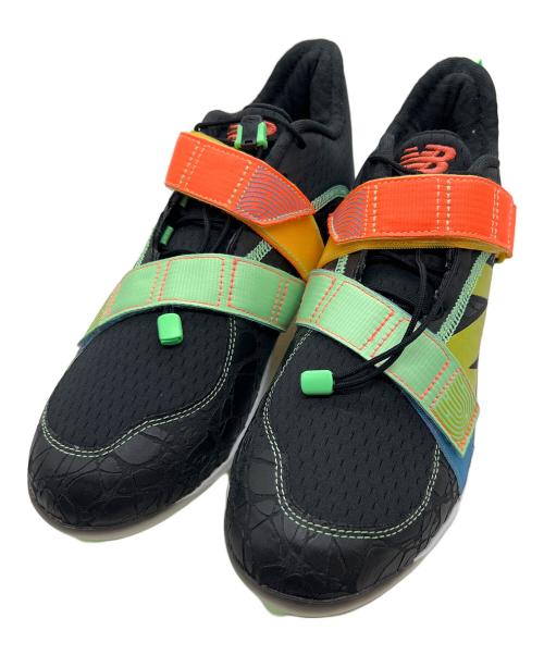 NEW BALANCE（ニューバランス）NEW BALANCE (ニューバランス) ローカットスニーカー ブラック×グリーン×オレンジ サイズ:26.5の古着・服飾アイテム
