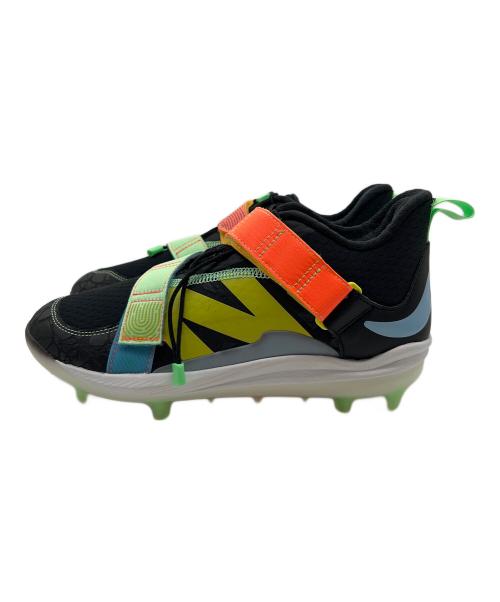 NEW BALANCE（ニューバランス）NEW BALANCE (ニューバランス) ローカットスニーカー ブラック×グリーン×オレンジ サイズ:26.5の古着・服飾アイテム