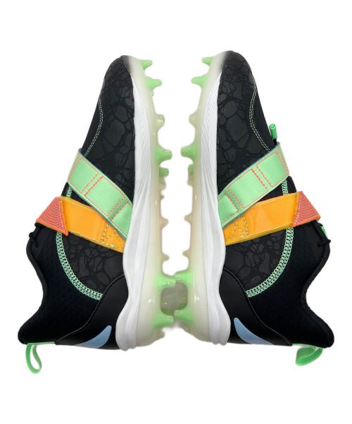 NEW BALANCE（ニューバランス）NEW BALANCE (ニューバランス) ローカットスニーカー ブラック×グリーン×オレンジ サイズ:26.5の古着・服飾アイテム