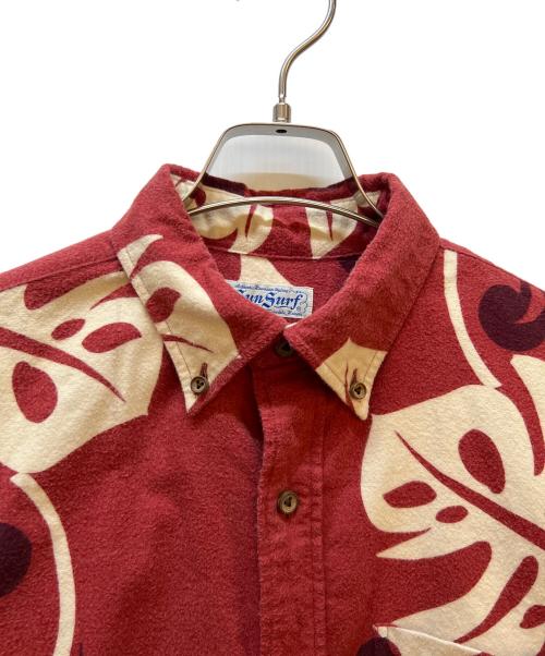 Sun Surf（サンサーフ）Sun Surf (サンサーフ) 長袖シャツ レッド サイズ:Mの古着・服飾アイテム