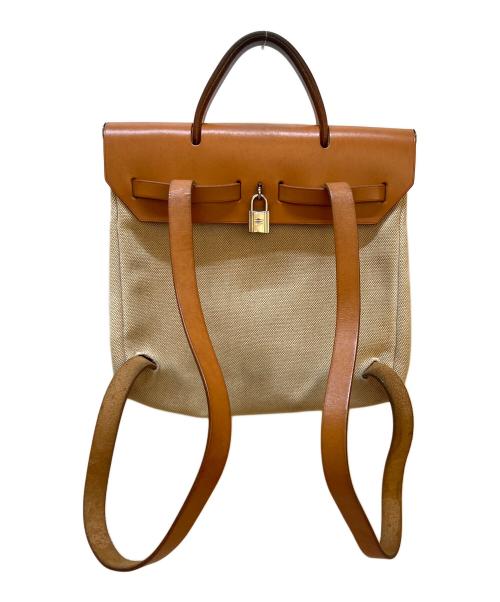 HERMES（エルメス）HERMES (エルメス) リュック ベージュ×ブラウンの古着・服飾アイテム