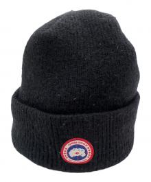 CANADA GOOSE（カナダグース）の古着「ニット帽」｜ブラック