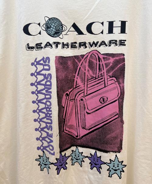 COACH（コーチ）COACH (コーチ) 半袖カットソー ホワイト サイズ:Lの古着・服飾アイテム