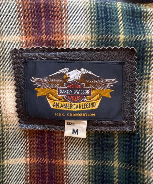 HARLEY-DAVIDSON（ハーレーダビッドソン）HARLEY-DAVIDSON (ハーレーダビッドソン) レザージャケット ブラウン サイズ:Mの古着・服飾アイテム