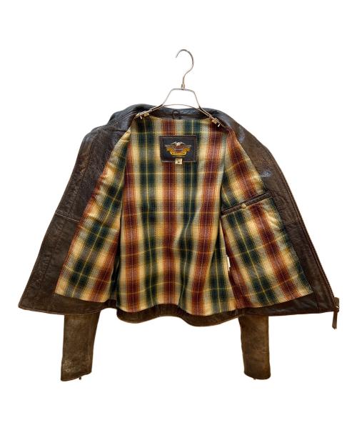 HARLEY-DAVIDSON（ハーレーダビッドソン）HARLEY-DAVIDSON (ハーレーダビッドソン) レザージャケット ブラウン サイズ:Mの古着・服飾アイテム