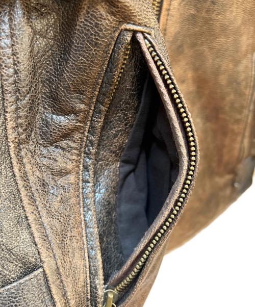 HARLEY-DAVIDSON（ハーレーダビッドソン）HARLEY-DAVIDSON (ハーレーダビッドソン) レザージャケット ブラウン サイズ:Mの古着・服飾アイテム