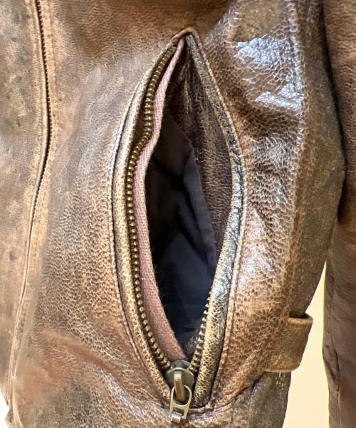 HARLEY-DAVIDSON（ハーレーダビッドソン）HARLEY-DAVIDSON (ハーレーダビッドソン) レザージャケット ブラウン サイズ:Mの古着・服飾アイテム