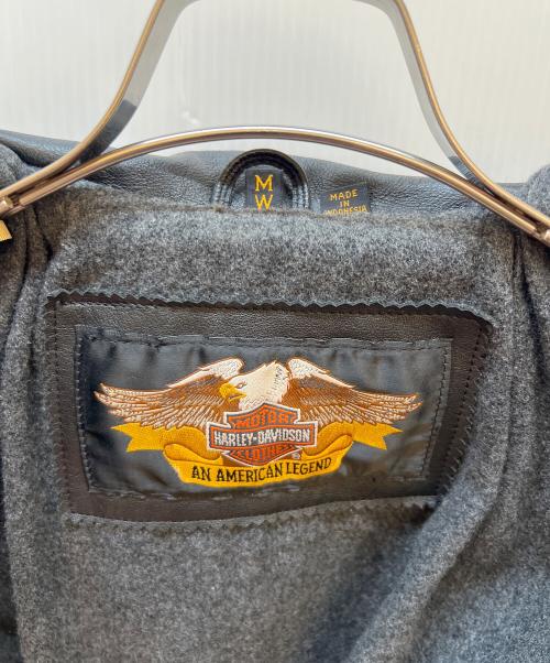 HARLEY-DAVIDSON（ハーレーダビッドソン）HARLEY-DAVIDSON (ハーレーダビッドソン) レザーコート ブラック サイズ:Mの古着・服飾アイテム