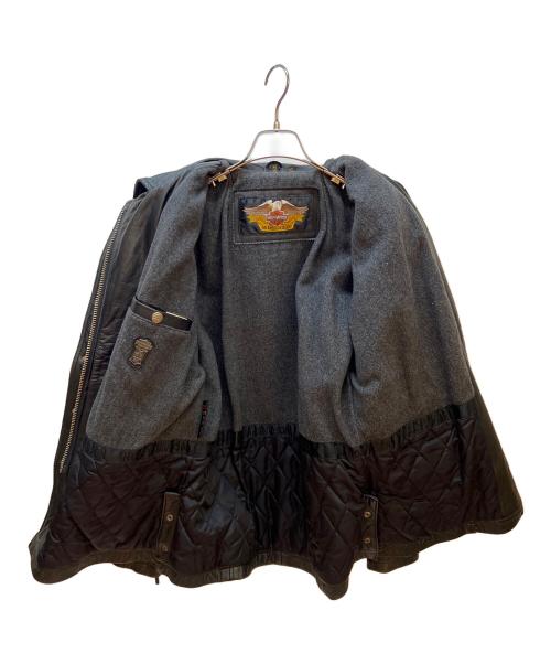 HARLEY-DAVIDSON（ハーレーダビッドソン）HARLEY-DAVIDSON (ハーレーダビッドソン) レザーコート ブラック サイズ:Mの古着・服飾アイテム