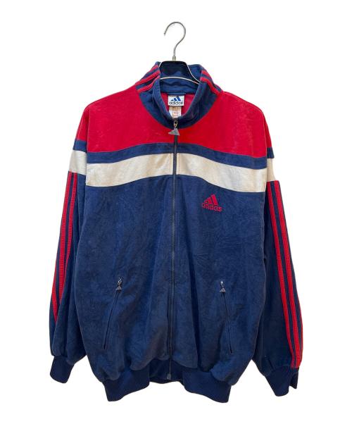 adidas（アディダス）adidas (アディダス) トラックジャケット レッド×ネイビー サイズ:Lの古着・服飾アイテム