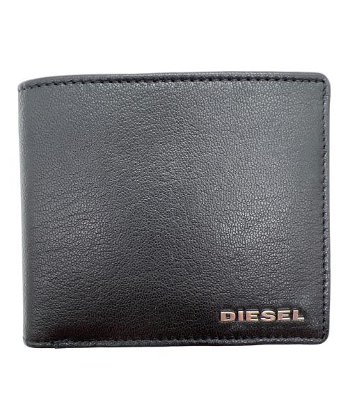 DIESEL（ディーゼル）DIESEL (ディーゼル) 2つ折り財布 ブラック×オレンジ 未使用品の古着・服飾アイテム
