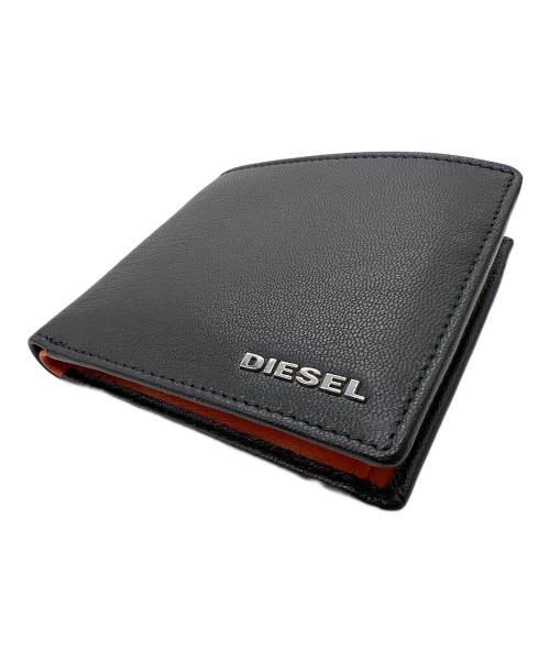 DIESEL（ディーゼル）DIESEL (ディーゼル) 2つ折り財布 ブラック×オレンジ 未使用品の古着・服飾アイテム