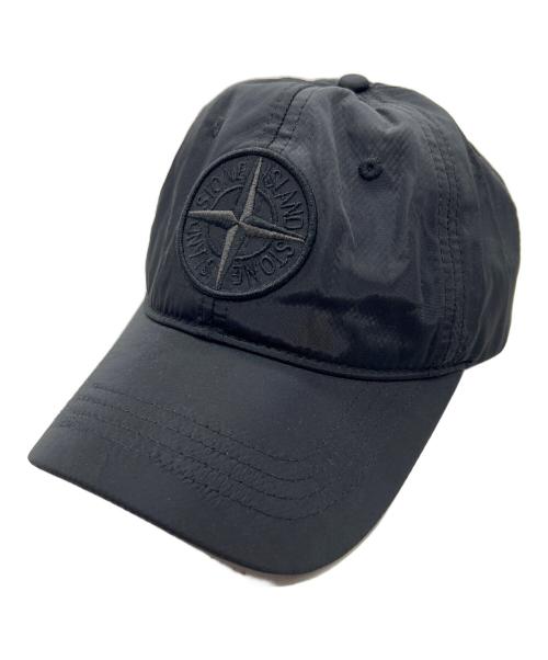 STONE ISLAND（ストーンアイランド）STONE ISLAND (ストーンアイランド) キャップ ブラックの古着・服飾アイテム