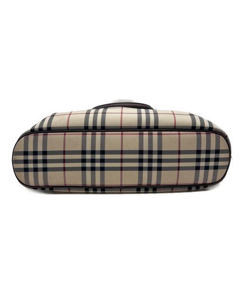 BURBERRY（バーバリー）BURBERRY (バーバリー) ハンドバッグ ベージュ×ブラウンの古着・服飾アイテム