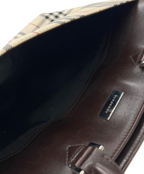 BURBERRY（バーバリー）BURBERRY (バーバリー) ハンドバッグ ベージュ×ブラウンの古着・服飾アイテム