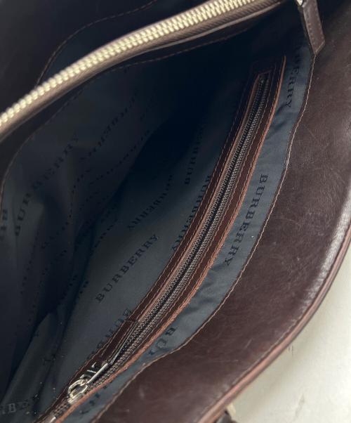 BURBERRY（バーバリー）BURBERRY (バーバリー) ハンドバッグ ベージュ×ブラウンの古着・服飾アイテム